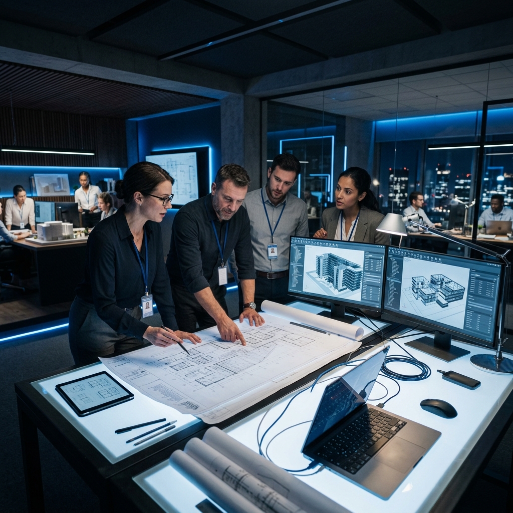 Teraform engineering team collaborating on BIM models